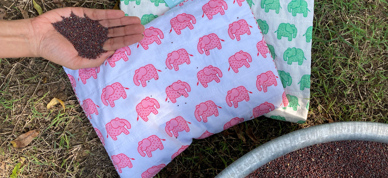 The Almirah Mustard Rai Baby Pillow for Newborns